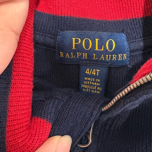 Polo by Ralph Lauren Kids Blue Half-Zip Sweatshirt Size 4T - Picture 3 of 7